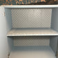Painted Cupboard - Swedish Blue with Faux Bone Stencilling