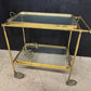 French Brass Faux Bamboo Cocktail Trolley