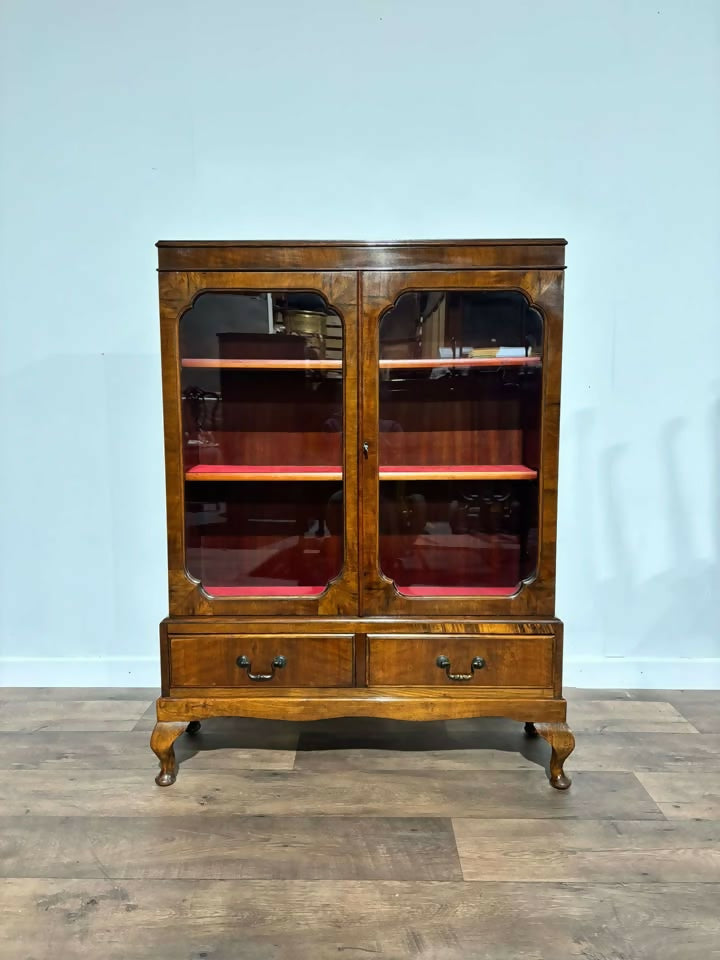 1930's Walnut Display Cabinet2