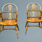 A Good Quality Pair of Ash Low Back Windsor Armchairs