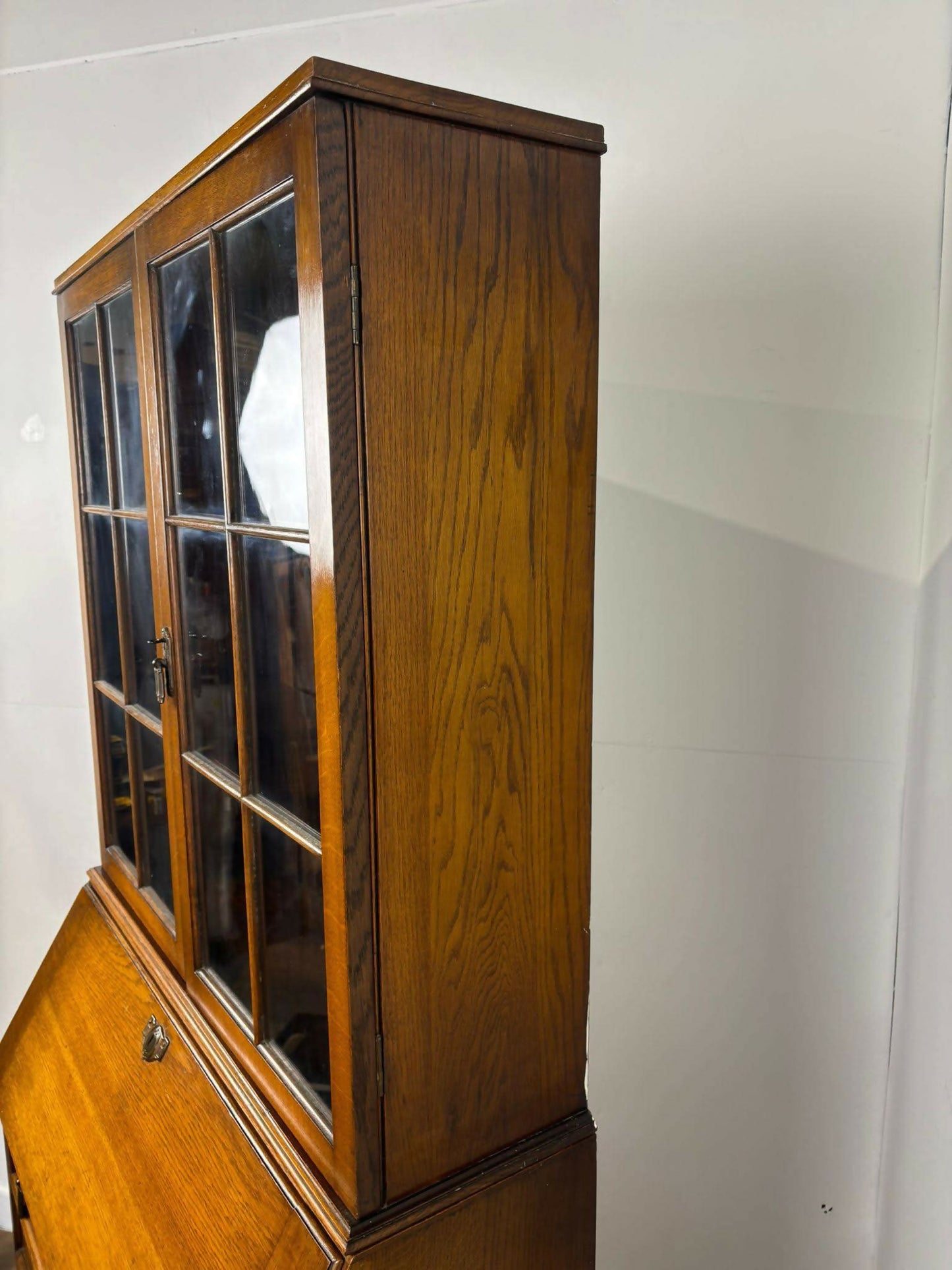 Vintage Oak Bureau Bookcase