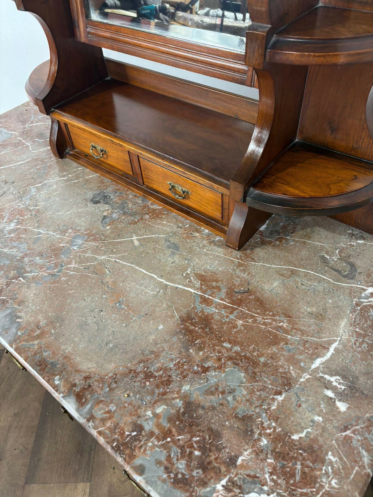Edwardian Maple & Co. Marble Top Washstand