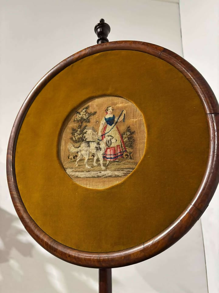 Regency Mahogany Adjustable Pole Screen