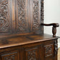 Monks Bench Antique French Style Oak Storage Hall Seat Coffee Bench LOT 6298