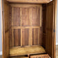 Wardrobe Antique French Style Oak Mirrored Two Door Carved Armoire LOT 6544