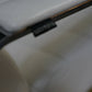 Vintage Danish Modern High Back Swivel Lounge Chair | Chrome & White Leather