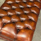 Hand Dyed Buttoned Leather Footstool