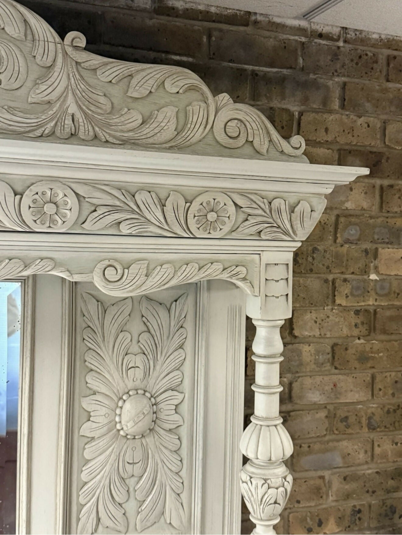 Victorian Dresser with ornate green man carvings.