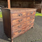 Vintage Georgian Mahogany Chest Of Drawers Complete With Large Linen Drawer