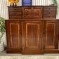 Shaw & Riley Hand Crafted Mahogany Sideboard Hutch Cabinet Yorkshire Critters Seahorse