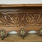 Coat Rack Vintage French Oak Wall Mounted 5 Hooks Carved Rack Hanger LOT 6204
