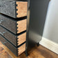 Elegantly restyled Black small occasional chest of drawers