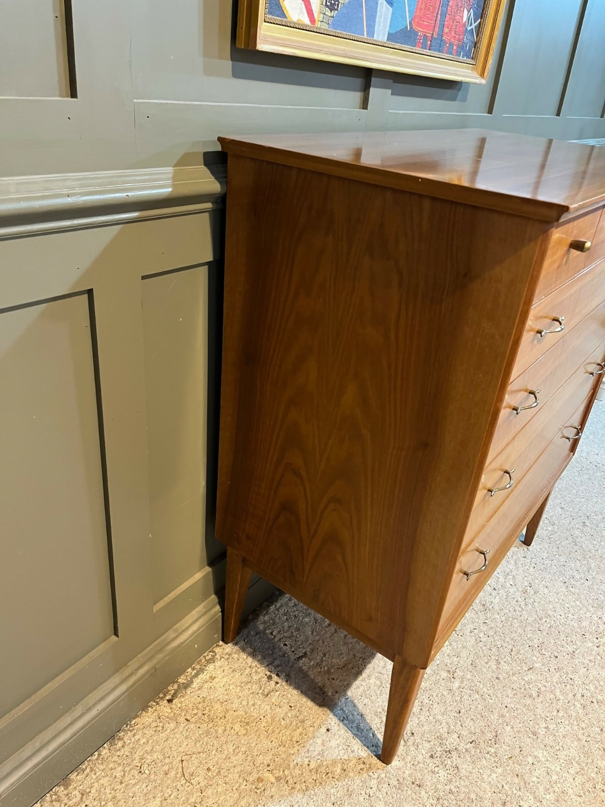 Vintage Chest Of Drawers In Walnut Designed By Alfred Cox & Sold Through Heals