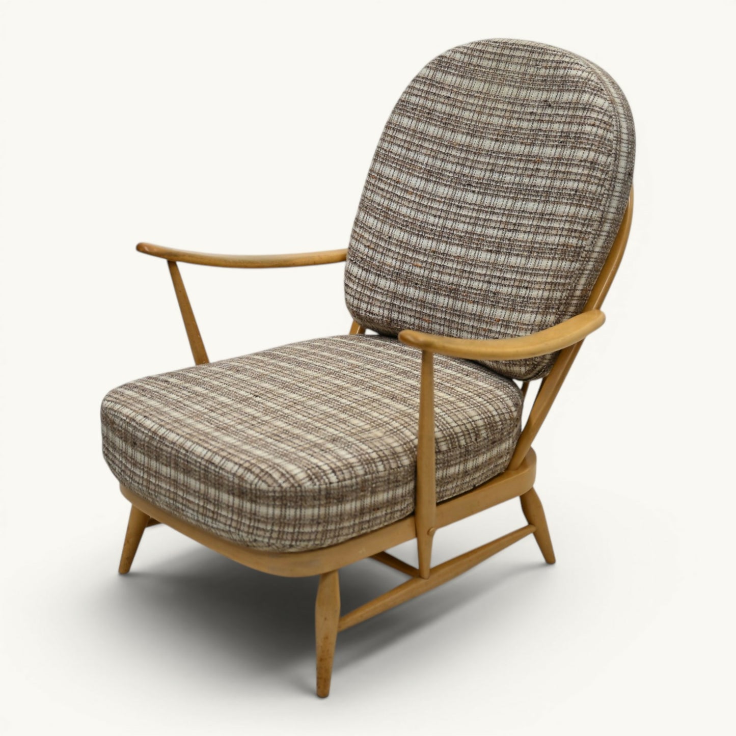 Ercol Windsor Easy Chair Model 203 1970s New Webbing Light Finish FREE Delivery*