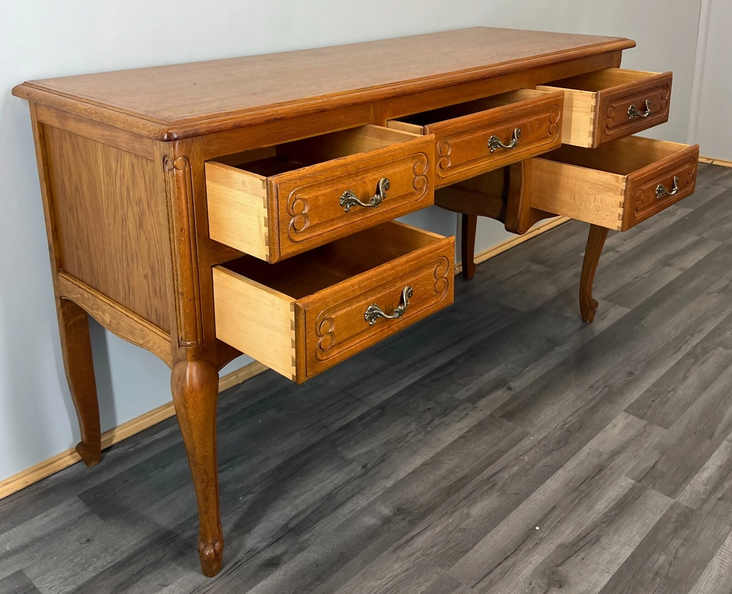 Sideboard Vintage French Louis XIV Style 5 Drawers Storage Unit Cabinet LOT 3569