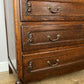 Chest of Drawers Vintage French Louis Oak 4 Drawers Carved Cabinet LOT 6527