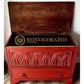 Hand Painted Blanket Box – Vintage Ottoman Trunk – Rustic Wooden Chest – Shabby Chic Storage Box