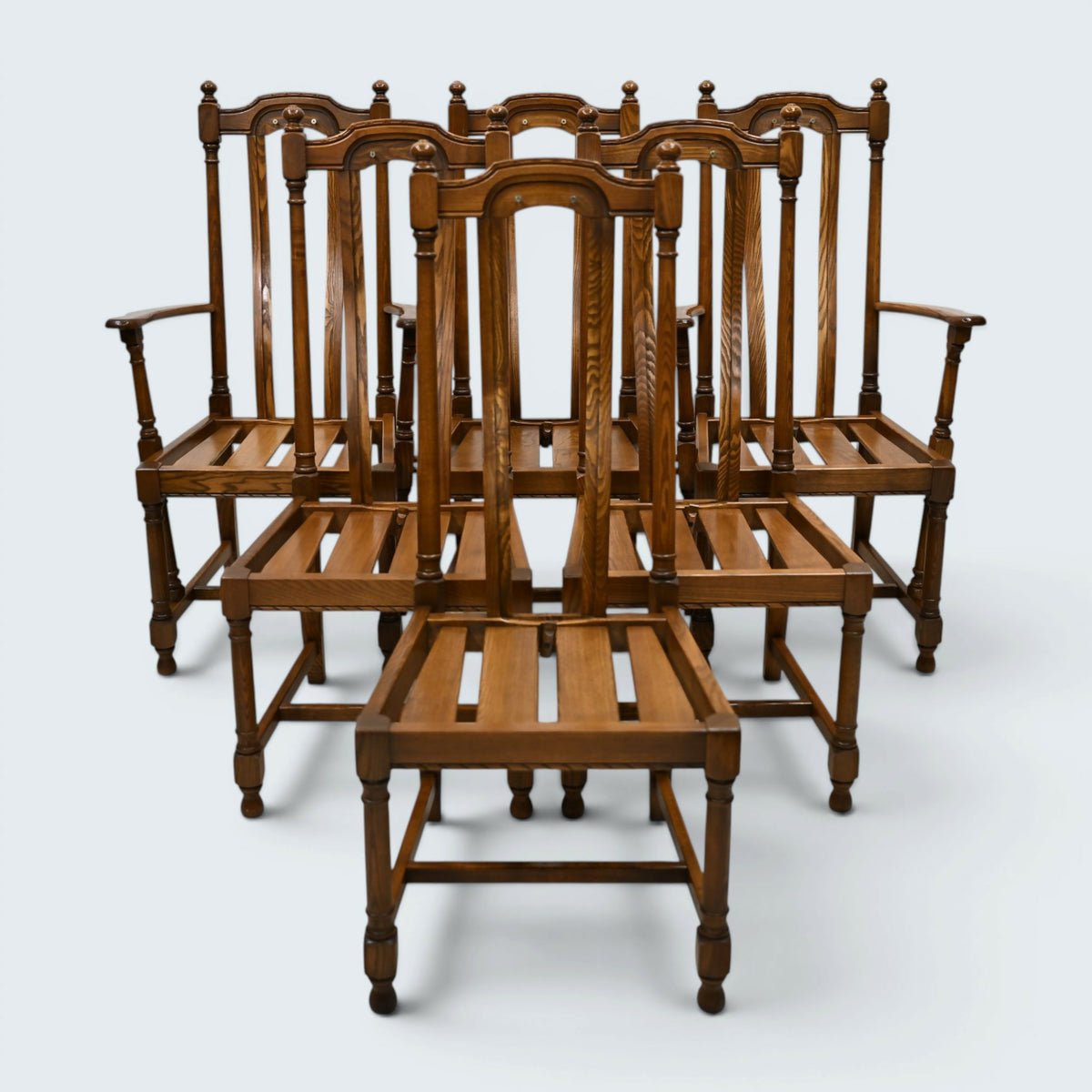 6 Ercol Hampton Dining Chairs Including 2 Carvers Golden Dawn FREE UK Delivery*