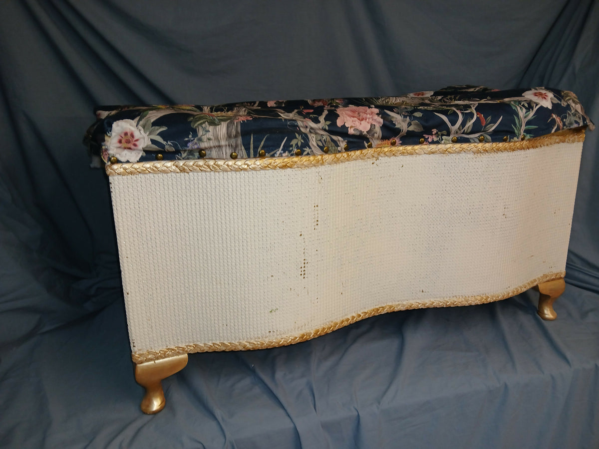 Lloyd Loom type Blanket Box 93cm x 48cm x 36cm needs refurbishing