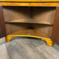 Reproduction Yew Concave Corner Cabinet