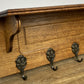 Coat Rack Vintage French Oak Wall Mounted 5 Hooks Carved Rack Hanger LOT 6203