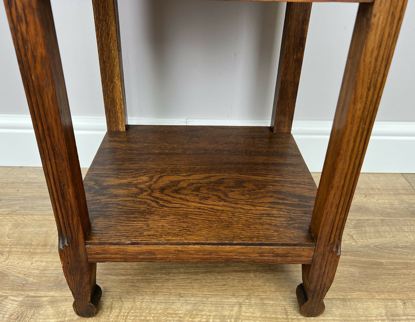 Bedside Table Antique French Style Marble Top Oak Cabinet Nightstand LOT 6244