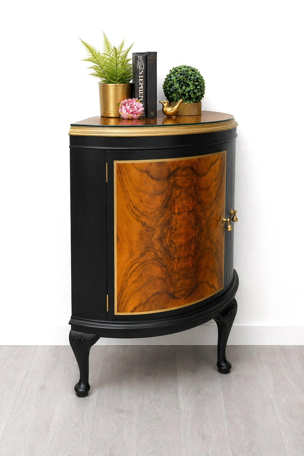 PAINT TO ORDER- Demi lune cocktail cabinet