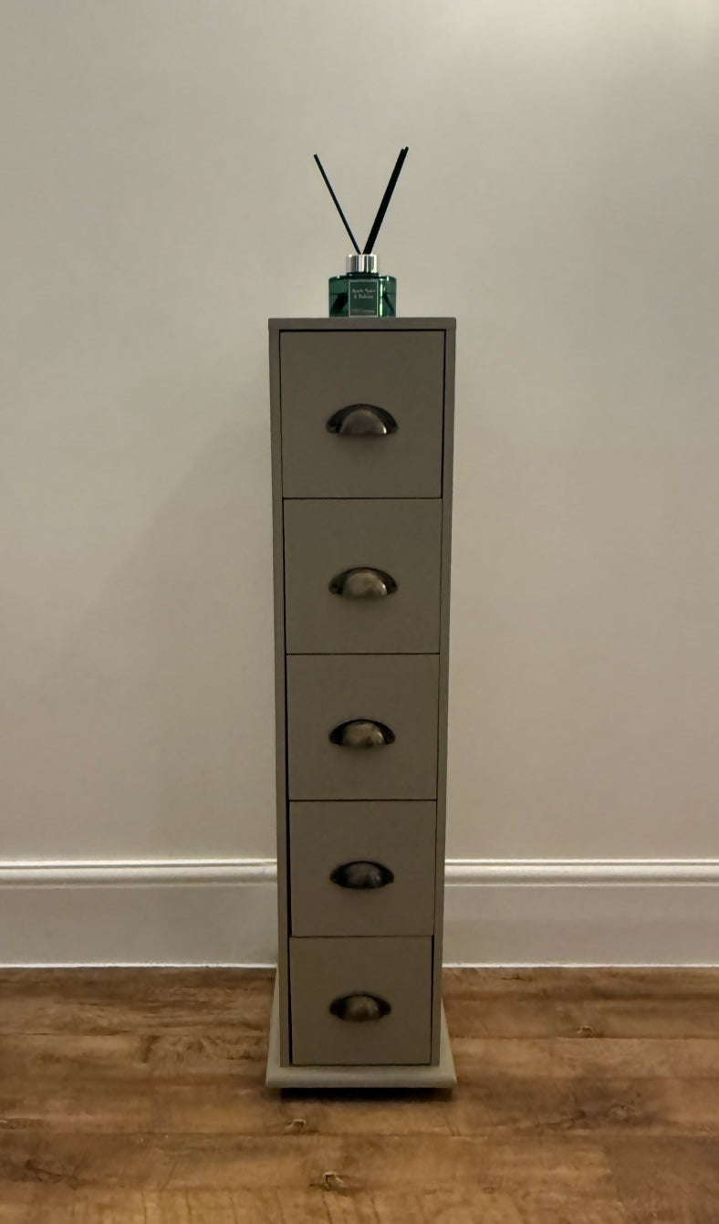 Set of 5 drawers tall and narrow