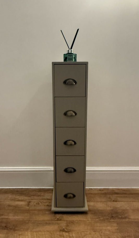 Set of 5 drawers tall and narrow