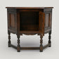 Old Charm Canted Table With Cupboard Hall Table In Tudor Brown FREE UK Delivery. SBR11120/3010E