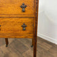 Vintage Oak Two Drawer Chest on Castors