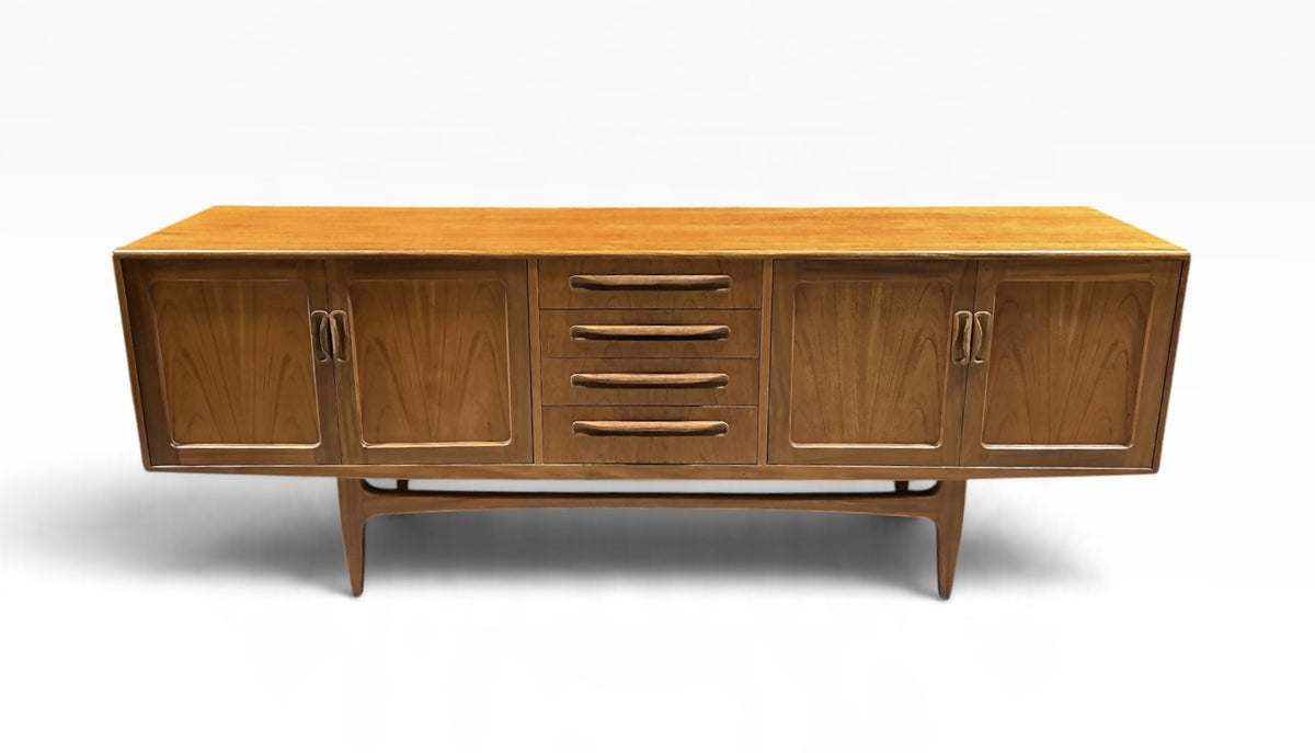 Mid century Teak G Plan longboy sideboard designed by V.B. Wilkins.