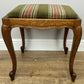 Footstool Vintage French Louis Style Oak Table Stool Upholstered Seat LOT 6229