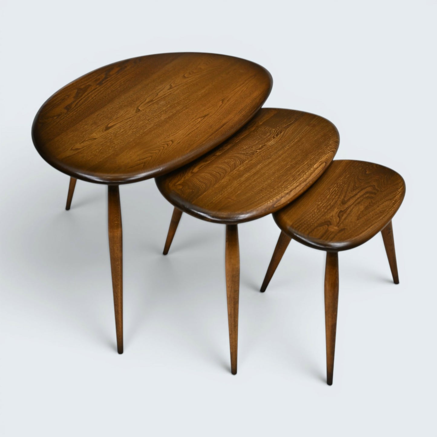 Ercol Pebble Nest Of Tables Ercol's 1970/80s Badge Golden Dawn Free UK Delivery