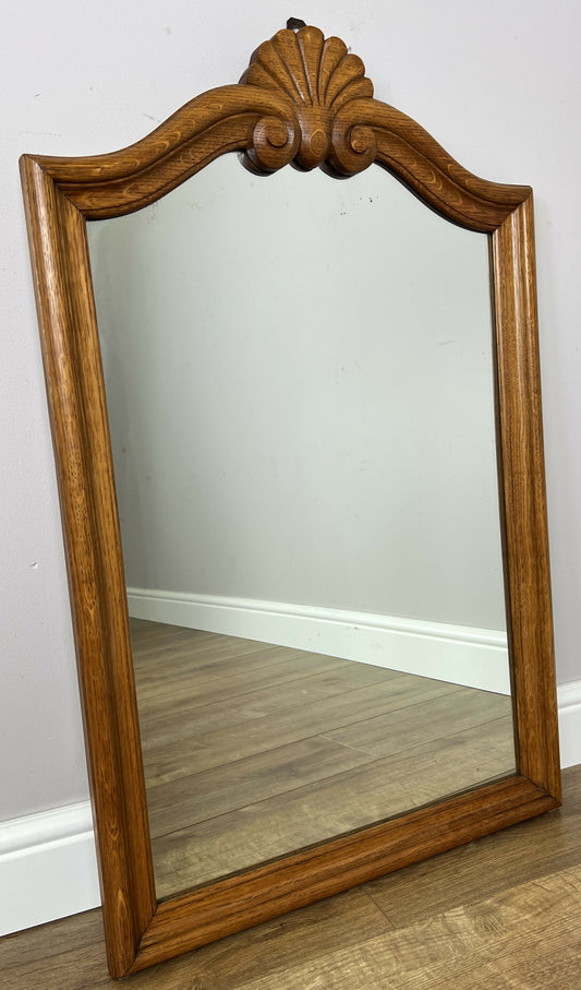 Mirror Vintage French Louis Oak Carved Decorative Frame Wall Mirror LOT 6337
