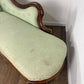 Edwardian Mahogany Framed Chaise Longue with Green Upholstery