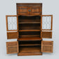 Old Charm Wall Unit Bookcase Display Cupboard Drawers Tudor Brown FREE Delivery