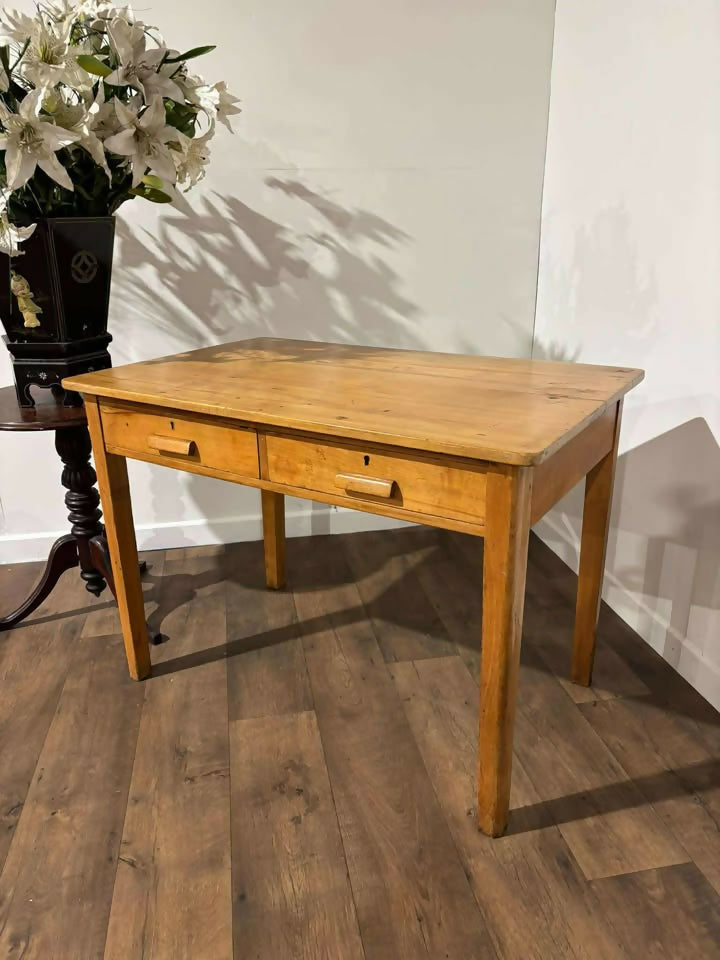 Mid-Century Beech School Desk