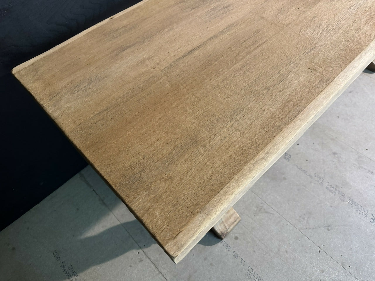 French Bleached Oak Farmhouse Dining Table