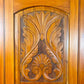 Edwardian Stripped Satinwood Double Mirror Door Wardrobe