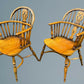 A Good Quality Pair of Ash Low Back Windsor Armchairs