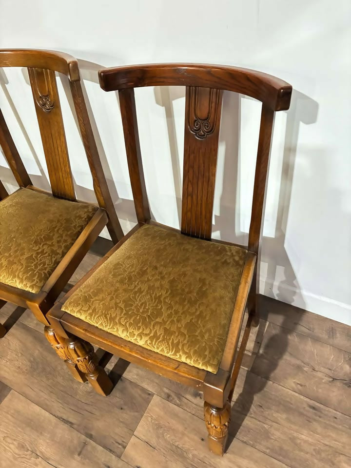 Vintage Honey Oak Dining ChairsVintage Honey Oak Dining Chairs