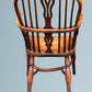 19th Century High Back Yew Wood Windsor Armchair