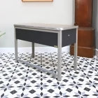 Industrial Metal Desk with Three Drawers and Formica Top by Conforti of Italy