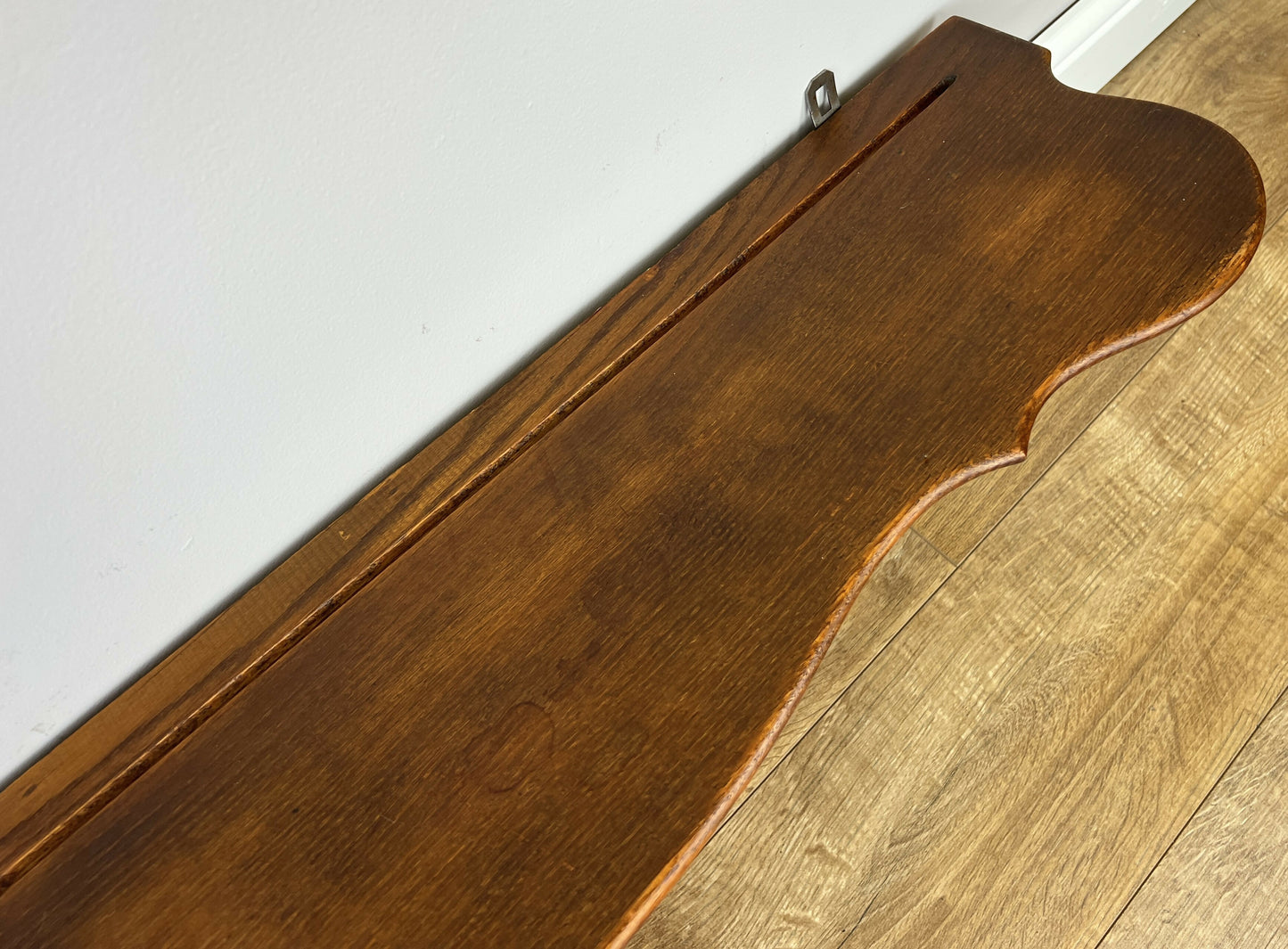 Coat Rack Vintage French Oak Wall Mounted 6 Hooks Carved Rack Hanger LOT 6206