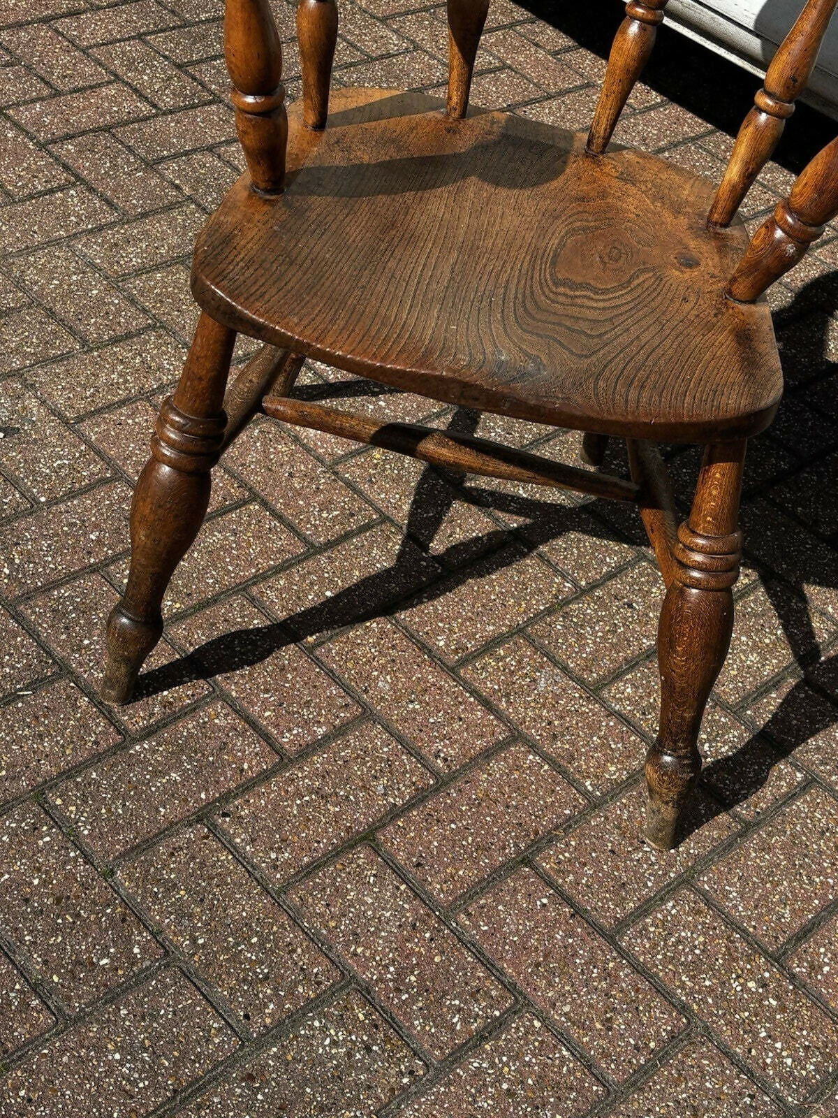 Victorian Vintage Fireside Armchair, Turned Legs.