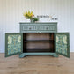 Green Sideboard with leaf embossed design (3)