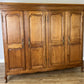 Wardrobe Vintage French Louis XVI Style Oak Four Door Carved Armoire LOT 6506