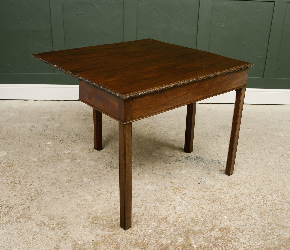 Antique Mahogany Fold Over Tea Table - Games Table - Console Table