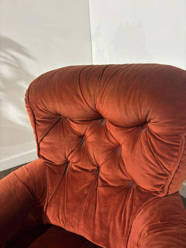 Victorian Button Back Upholstered Armchair